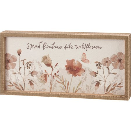 Cartel decorativo de bondad como flores silvestres