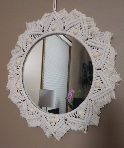 Espejo Boho con Cuentas