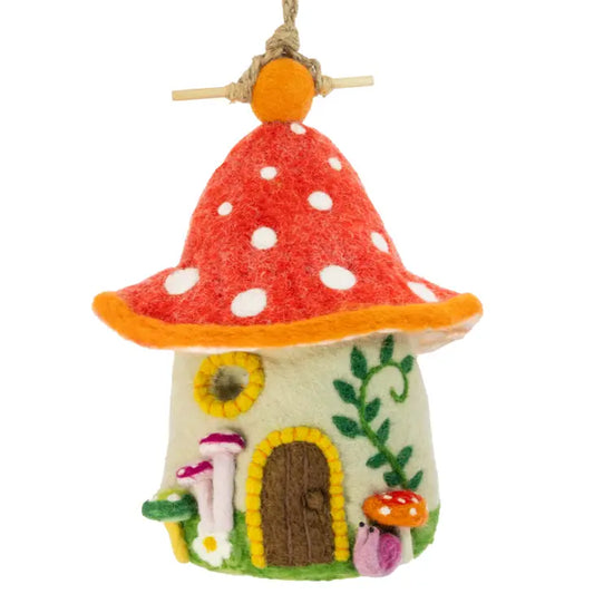 Felt Bird House - Fungi House