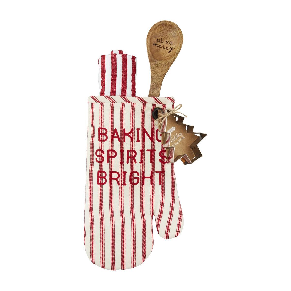 Stripe Oven Mitt Gift Set