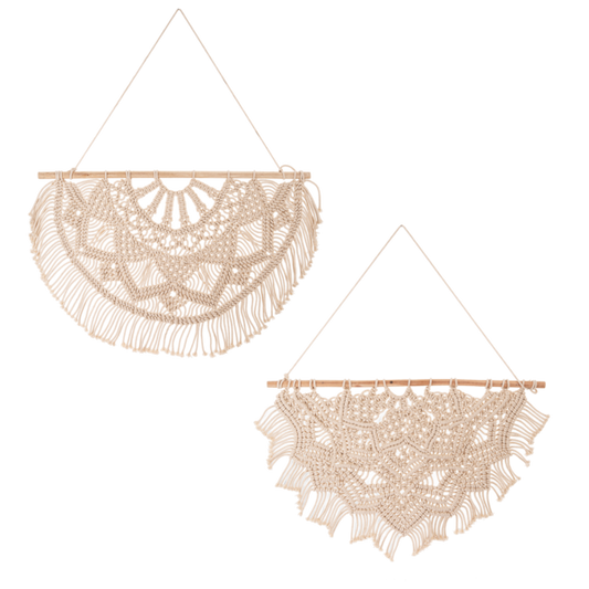 Half Circle Macrame Medallion Wall Decor (2 pc.)