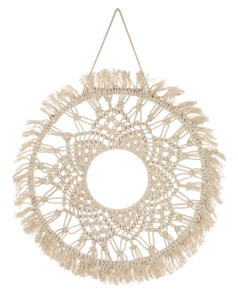 Round Macrame Flower Wall Decor