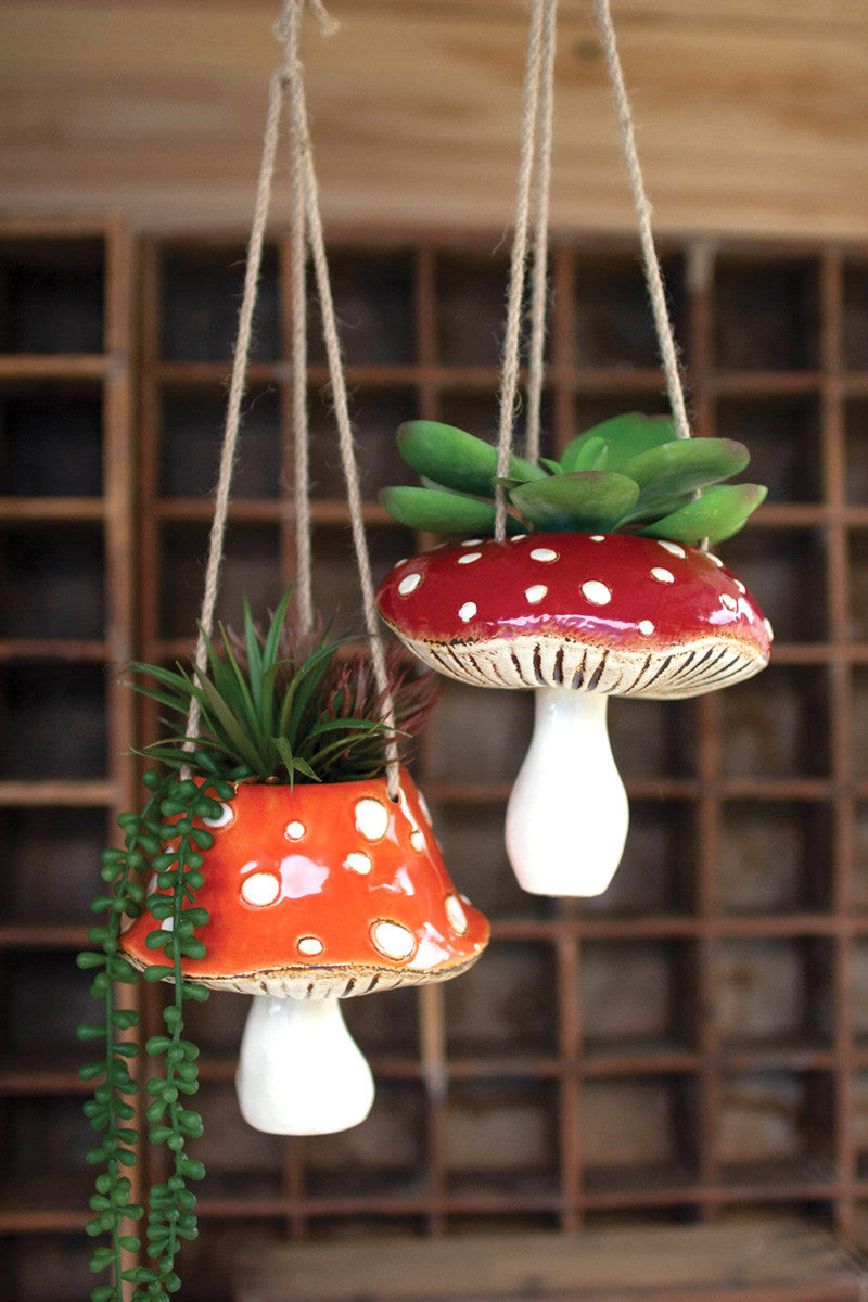 Hanging Mushroom Planters