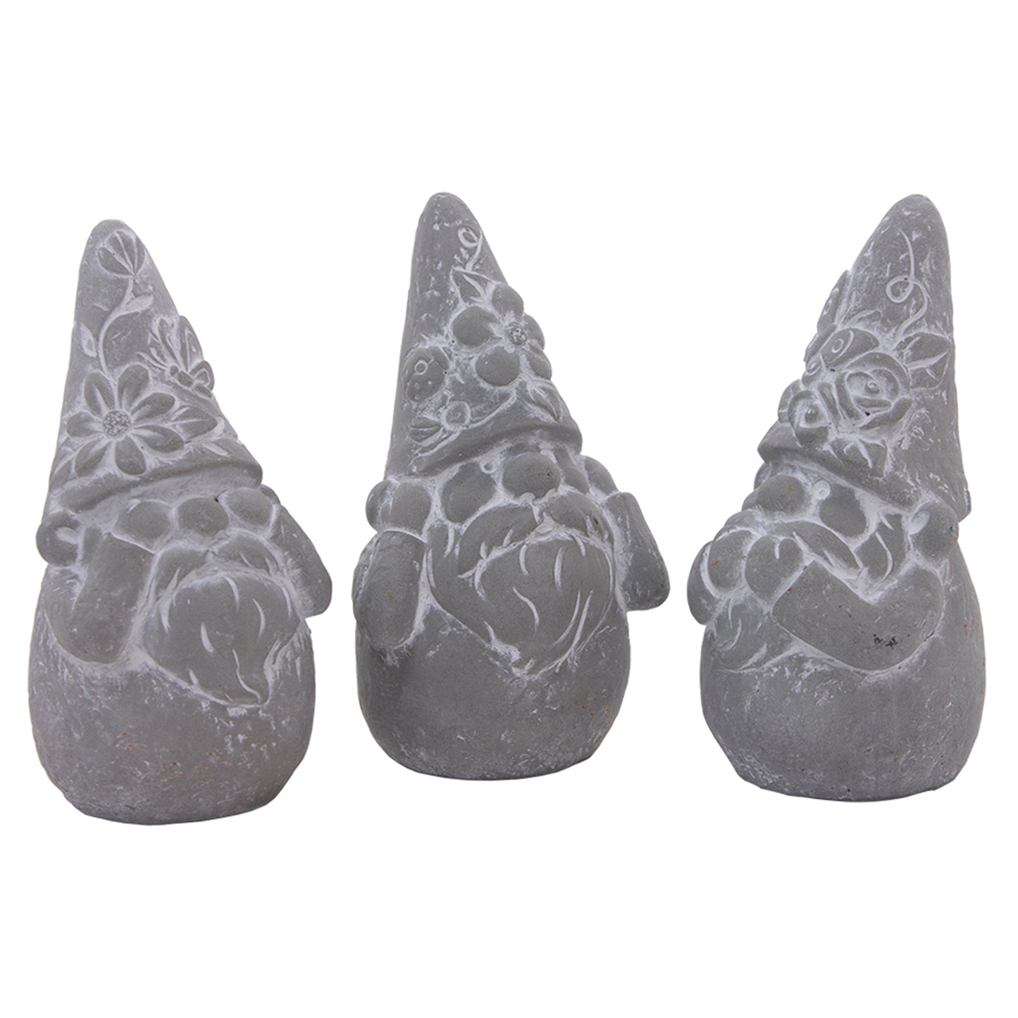 Gray Garden Gnomes (set of 3)