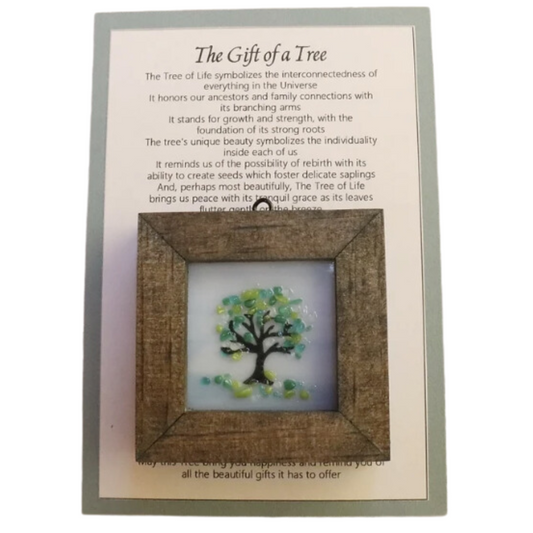 Greeting Card with Framed Tree Suncatcher