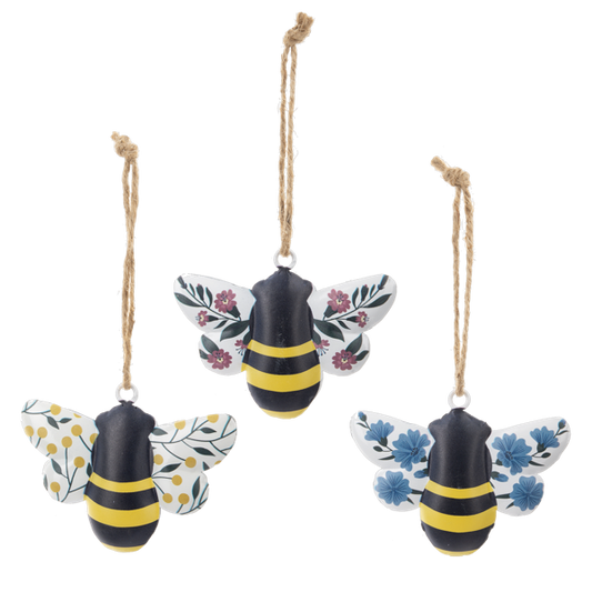 Bee with Floral Wings on Hanger