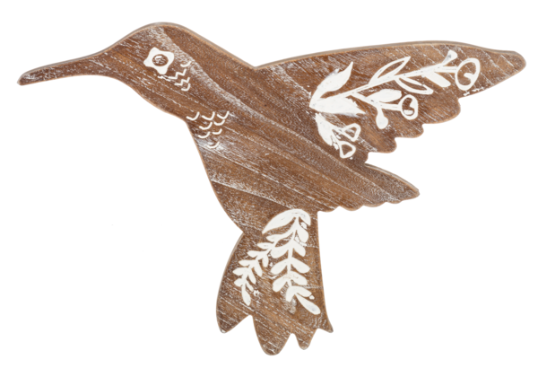 Carved Hummingbird Wall Decor (set of 3)