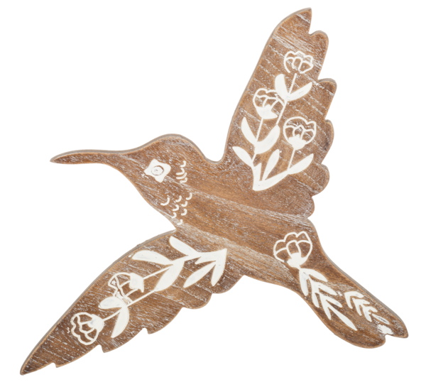 Carved Hummingbird Wall Decor (set of 3)