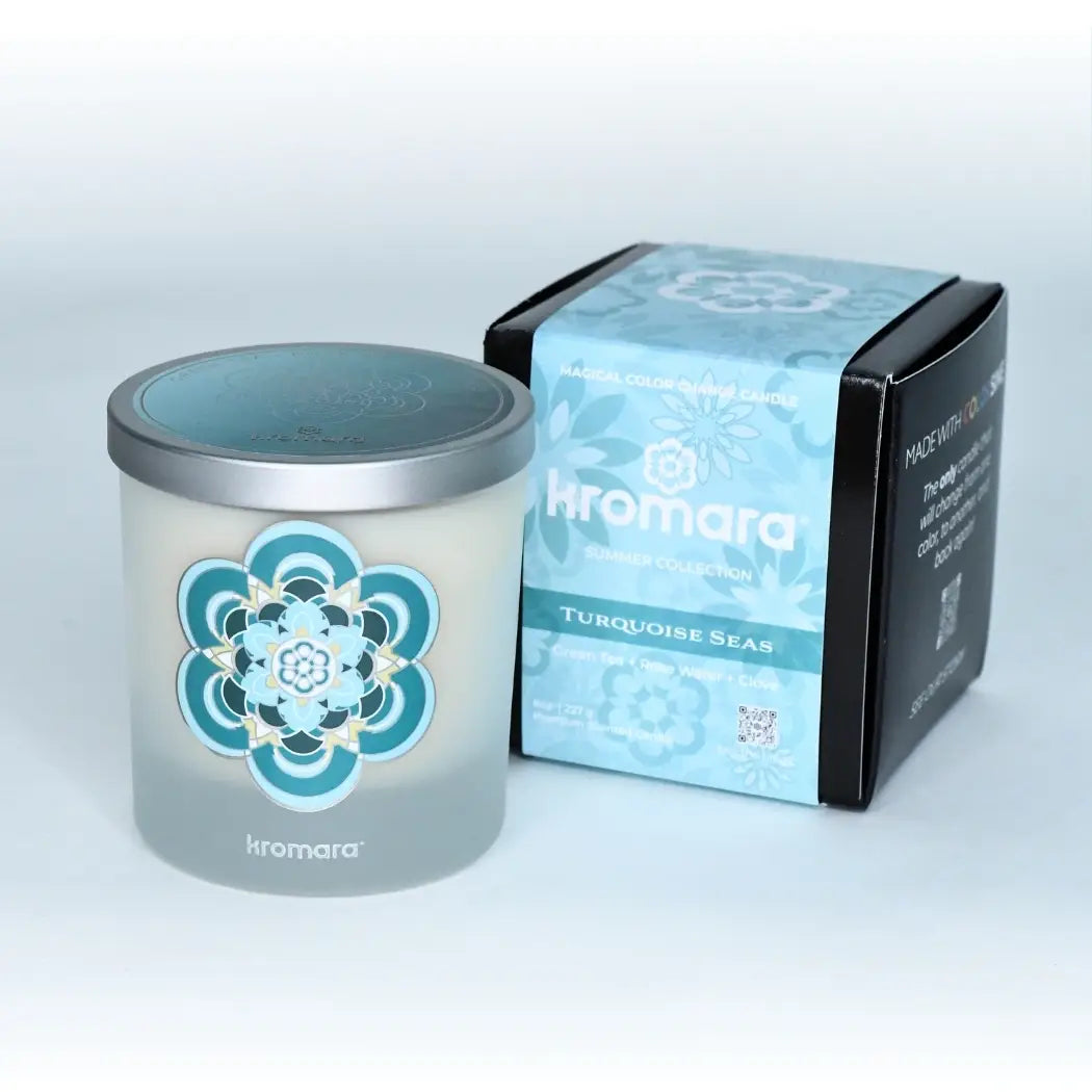 Turquoise Seas - Cream To Teal Candle - Summer Collection