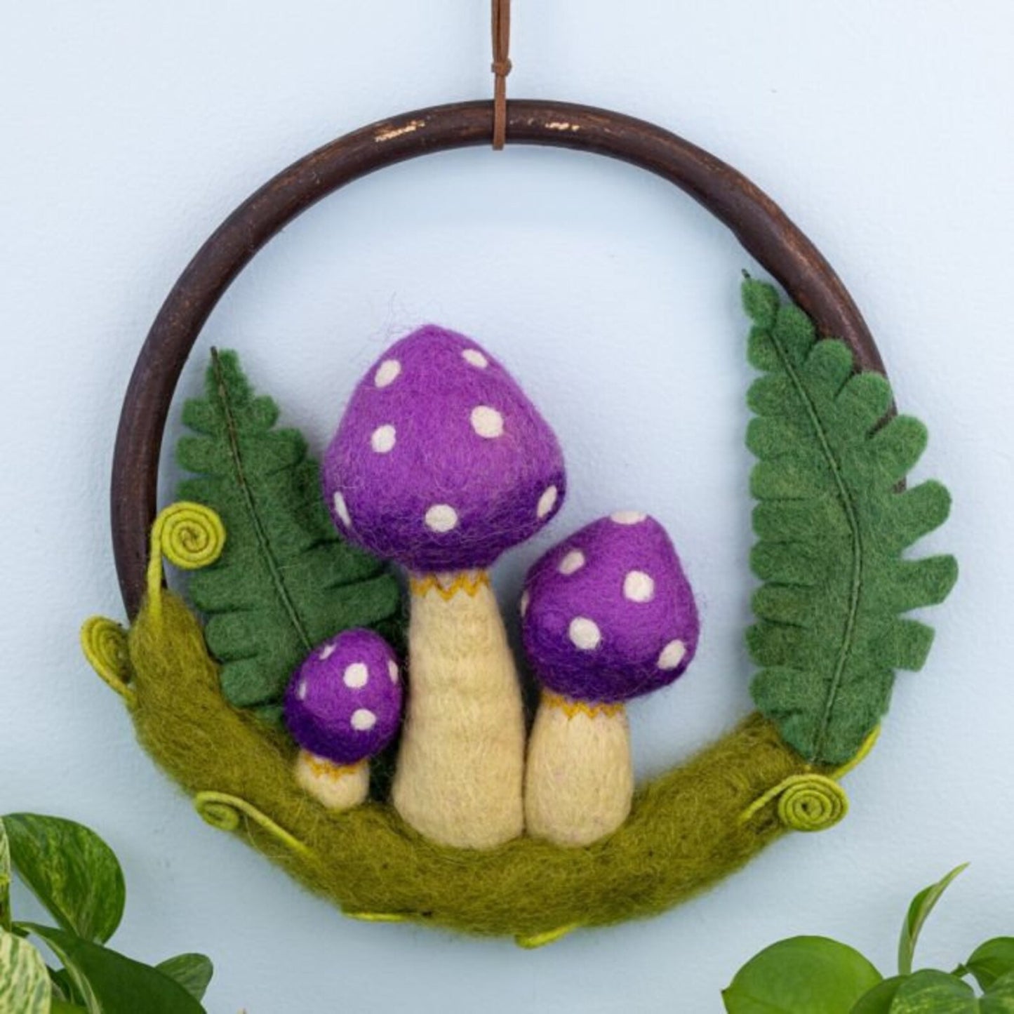 Mushroom Wreath - Paradise Purple