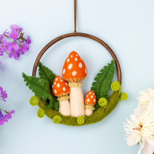 Mushroom Wreath - Orange Bonnet