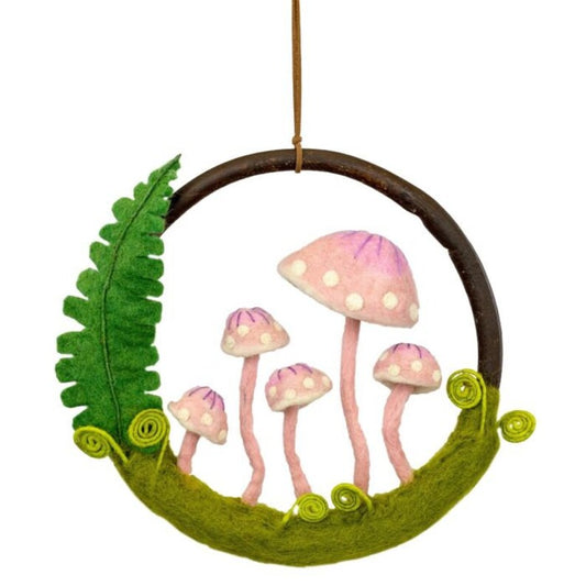 Mushroom Wreath - Pink Ladies