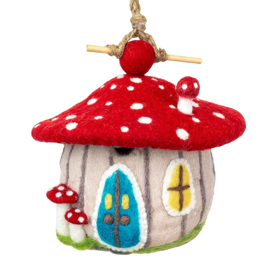 Felt Bird House - Forest Mushroom